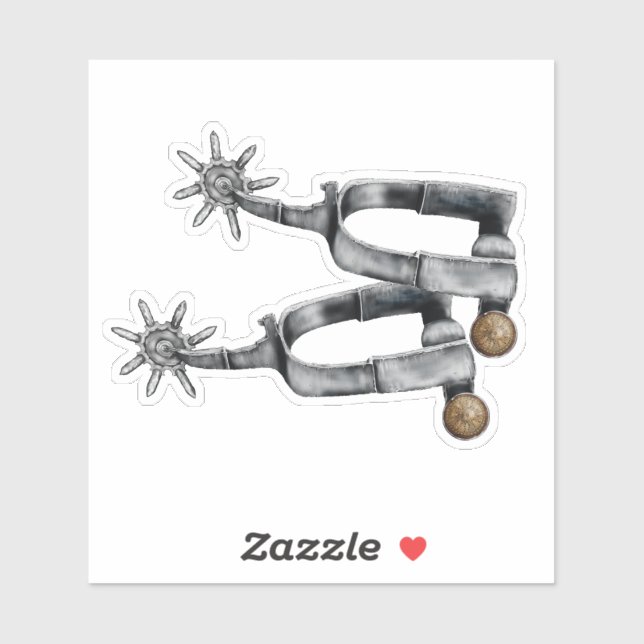 Pegatina Espuelas de plata (Hoja)