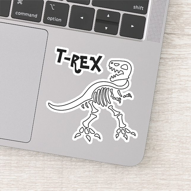 Pegatina Esqueleto T-REX (Detalle)