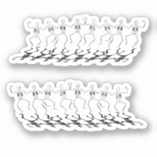 Pegatina Esqueletos bailarines Halloween