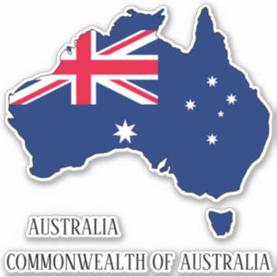 Pegatina Esquema de mapa de marcas de Australia