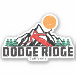 Pegatina Esquí Retro Dodge Ridge