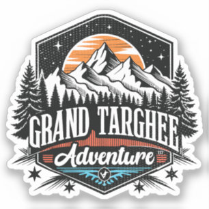 Pegatina Esquí Retro Grand Targhee