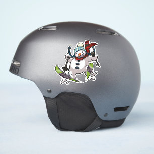Pegatina Esquiando A Hombre De Nieve En El Personalizado Go