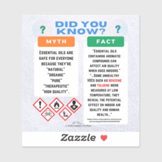 Pegatina Essential Oils Myth/Fact