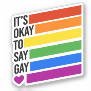Pegatina Está bien decir gay