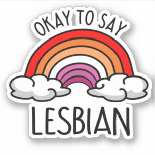 Pegatina Está bien decir lesbiana