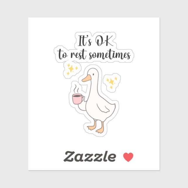 Pegatina Está Bien Descansar A Veces (Hoja)