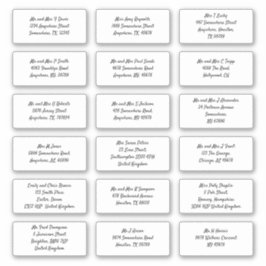 Pegatina Establecer 18 Dirección de nombre de destinatario 