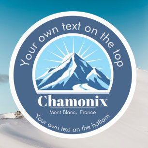 Pegatina Estación de esquí Chamonix Mont Blanc Francia