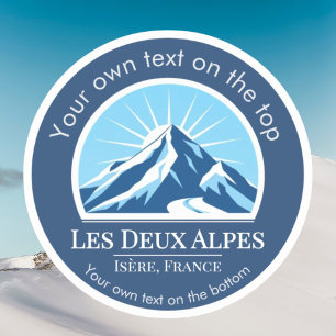 Pegatina estación de esquí Les Deux Alpes Isère Francia