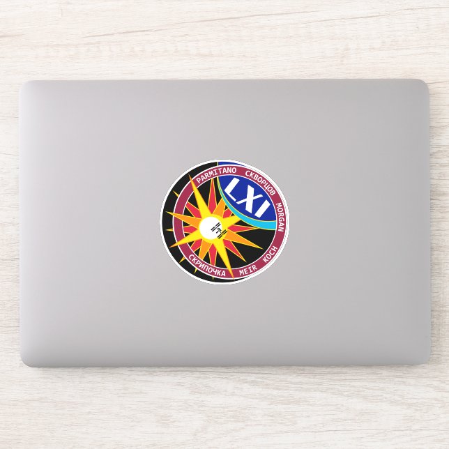 Pegatina Estación Espacial Internacional Expedición ISS-61 (Ordenador)