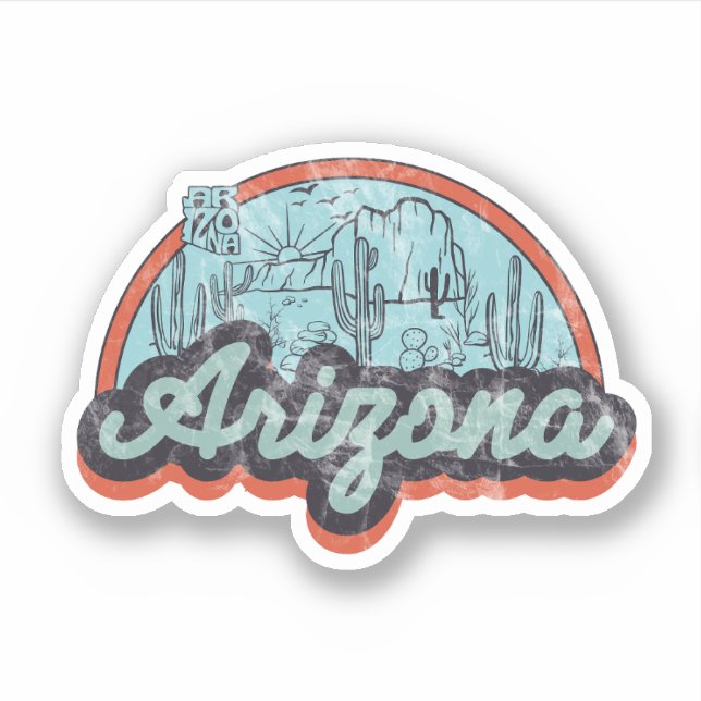 Pegatina Estado de Arizona (Anverso)