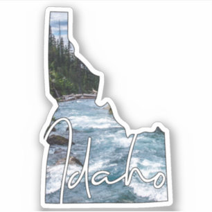Pegatina Estado de Idaho al aire libre