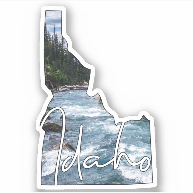 Pegatina Estado de Idaho al aire libre (Anverso)