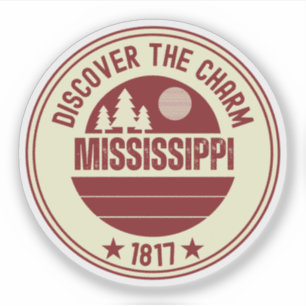 Pegatina Estado de Misisipi - Regalo del Estado de Magnolia