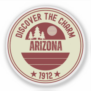 Pegatina Estado del Gran Cañón - Aventura en Arizona