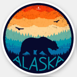 Pegatina Estados Unidos: 2020/hoy Alaska - GRiZZLy Oso ...