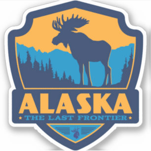 Pegatina Estados Unidos: 2020/hoy Alaska - La última front