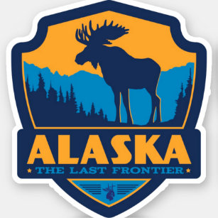 Pegatina Estados Unidos: 2020/hoy Alaska - La última fronte