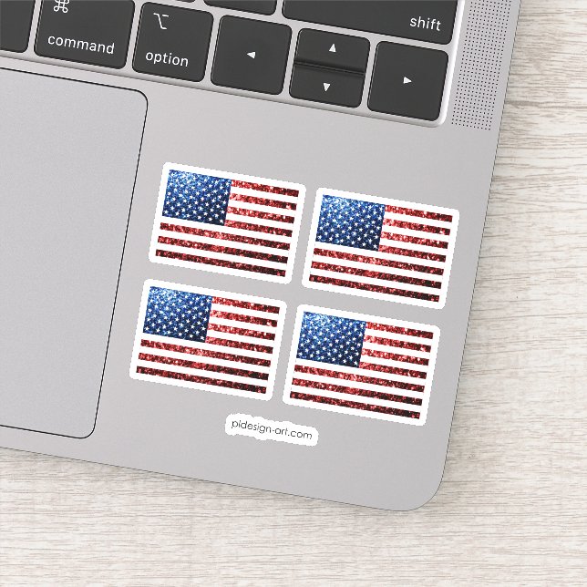 Pegatina Estados Unidos bandera azul rojo brillante purpuri