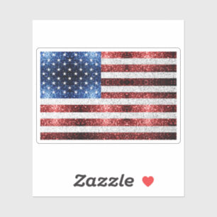 Pegatina Estados Unidos bandera azul rojo brillante purpuri