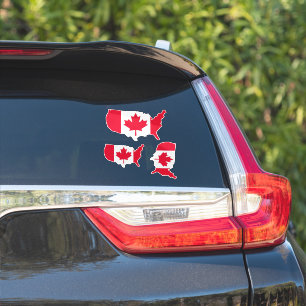 Pegatina Estados Unidos de Canadá