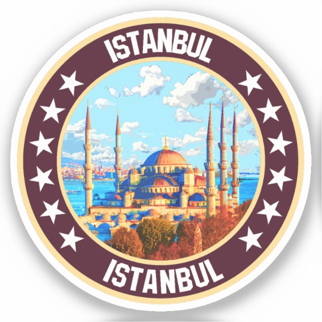Pegatina Estambul (Anverso)