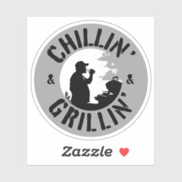 Pegatina Estampado negro de Chillin’ y Grillin
