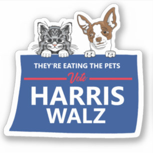 Pegatina Están comiendo a los mascotas - Vote Harris Walz