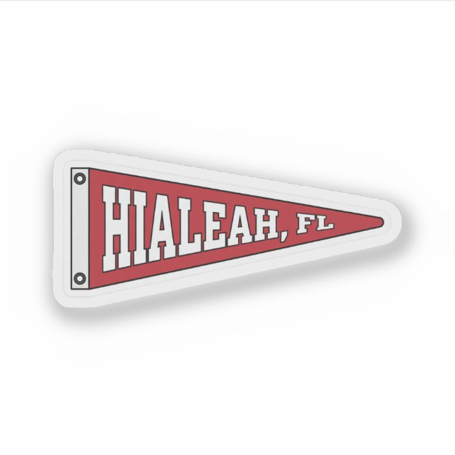 Pegatina Estandarte de Hialeah, Florida (Anverso)