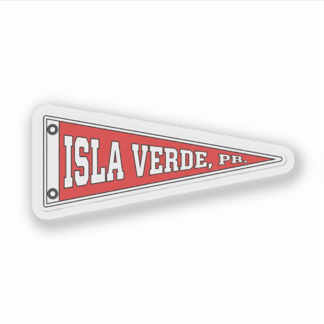 Pegatina Estandarte de Isla Verde, Puerto Rico (Anverso)