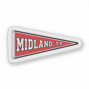 Pegatina Estandarte de Midland, Texas