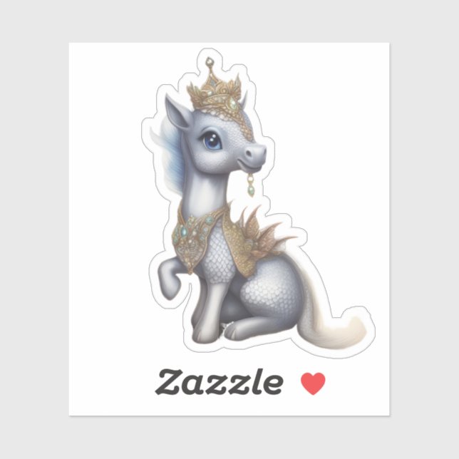 Pegatina Estanque de las placas moradas de Unicornio (Hoja)