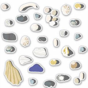 Pegatina Estanques de playa y guijarros