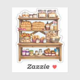 Pegatina Estantería artesanal con delicias