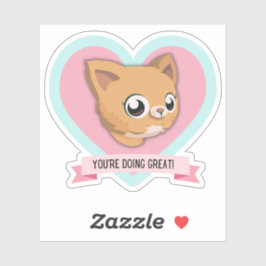 Pegatina ¡Estás Haciendo Genial! Afirmación de gatos de est