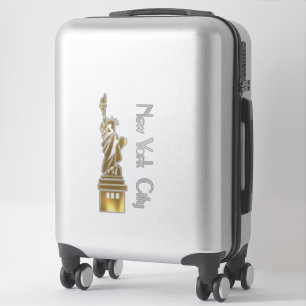 PEGATINA ESTATUA DE GOLDEN GRUNGE DE LIBERTAD