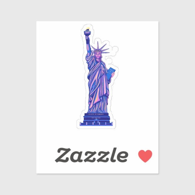 Pegatina Estatua de la Libertad-Monasterio de Nueva York- (Hoja)