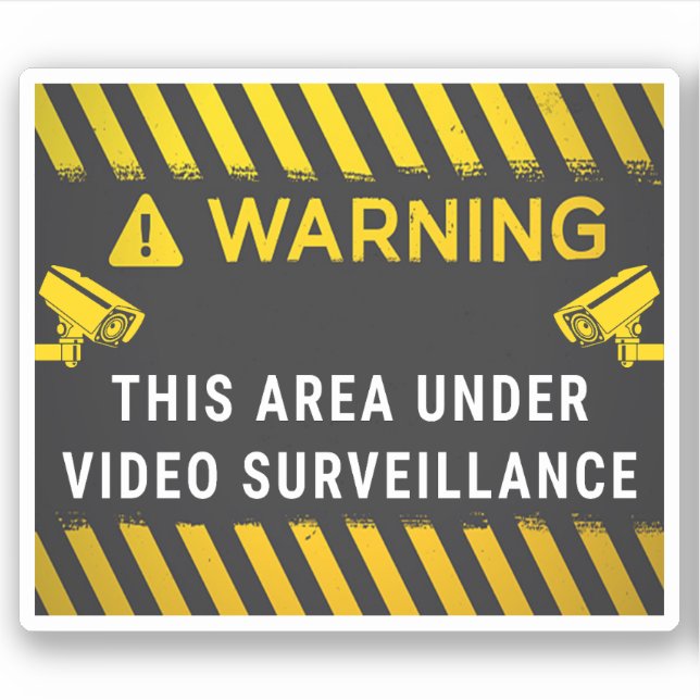Pegatina Este Área Bajo Vigilancia De Vídeo (Anverso)