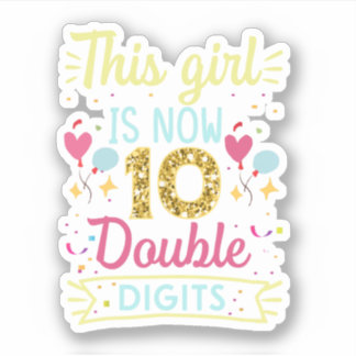 Pegatina Este Chica Es Ahora De 10 Dígitos Dobles