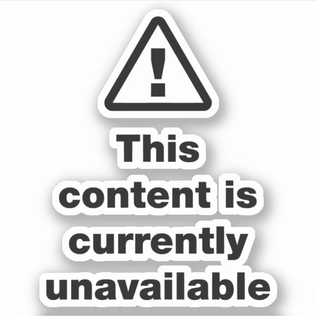 Pegatina ⚠ Este Contenido Actualmente No Está Disponible (Anverso)