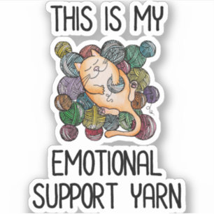 Pegatina Este Es Mi Emocional Apoyo Yarn