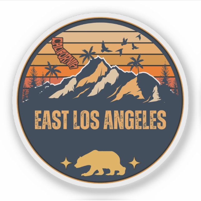 Pegatina Este Los Ángeles, California (Anverso)