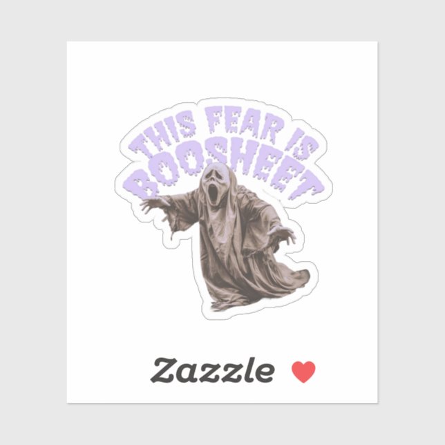 Pegatina Este Miedo Es Un Boosheet - Famoso Fantasma De Hal (Hoja)