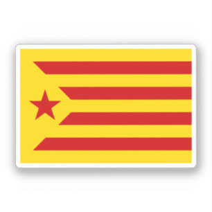 Pegatina Estelada (versión roja)