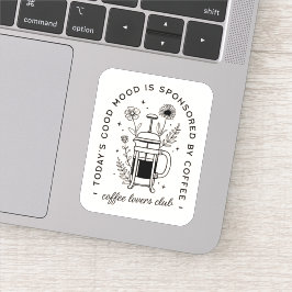 Pegatina Estética chica amante del café