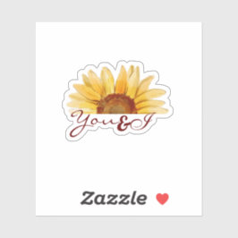 Pegatina Estética de moda "Tú y yo" del girasol