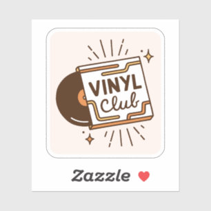 Pegatina Estética de música analógica club de vinilo