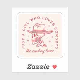 Pegatina Estética de vaqueros enamorados de vaquera