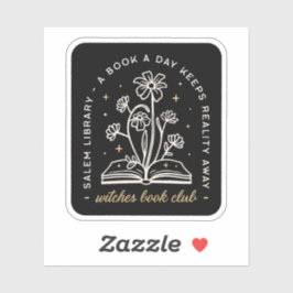 Pegatina Estética del club de lectura de brujas